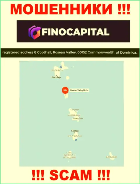 Фино Капитал - это МАХИНАТОРЫ, скрылись в оффшоре по адресу - 8 Copthall, Roseau Valley, 00152 Commonwealth of Dominica