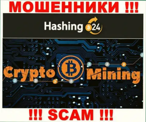 Во всемирной сети internet работают мошенники Hashing24, сфера деятельности которых - Crypto mining