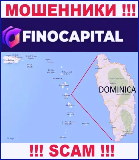 Юридическое место регистрации FinoCapital на территории - Доминика