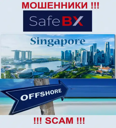 Singapore - оффшорное место регистрации шулеров СейфБиИкс, предоставленное у них на сайте