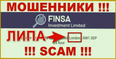 Finsa Investment Limited - это МОШЕННИКИ, надувающие клиентов, офшорная юрисдикция у организации фейковая