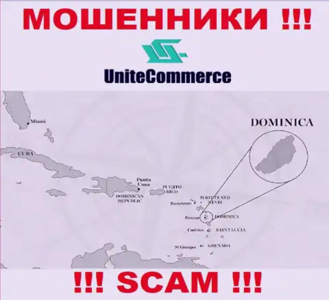 Unite Commerce расположились в оффшоре, на территории - Commonwealth of Dominica