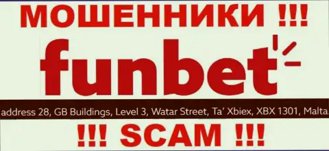 РАЗВОДИЛЫ Фун Бет воруют вложенные деньги людей, располагаясь в оффшоре по этому адресу - 28, GB Buildings, Level 3, Watar Street, Ta Xbiex, XBX 1301, Malta
