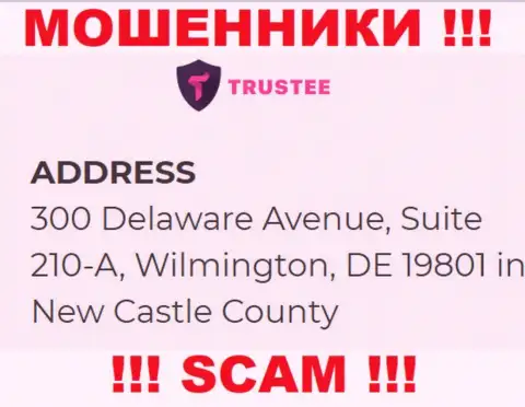 Организация ТрастиГлобал Ком находится в оффшорной зоне по адресу - 300 Delaware Avenue, Suite 210-A, Wilmington, DE 19801 in New Castle County, USA - однозначно мошенники !
