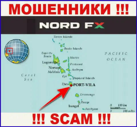 NordFX указали на своем интернет-портале свое место регистрации - на территории Vanuatu