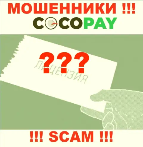 Будьте весьма внимательны, организация КокоПай не смогла получить лицензионный документ - это интернет мошенники